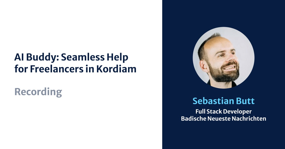 AI Buddy: Seamless Help for Freelancers in Kordiam, Sebastian Butt